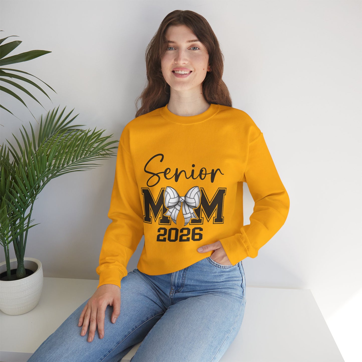 Senior Volleyball Mom 2026 Crewneck Sweatshirt