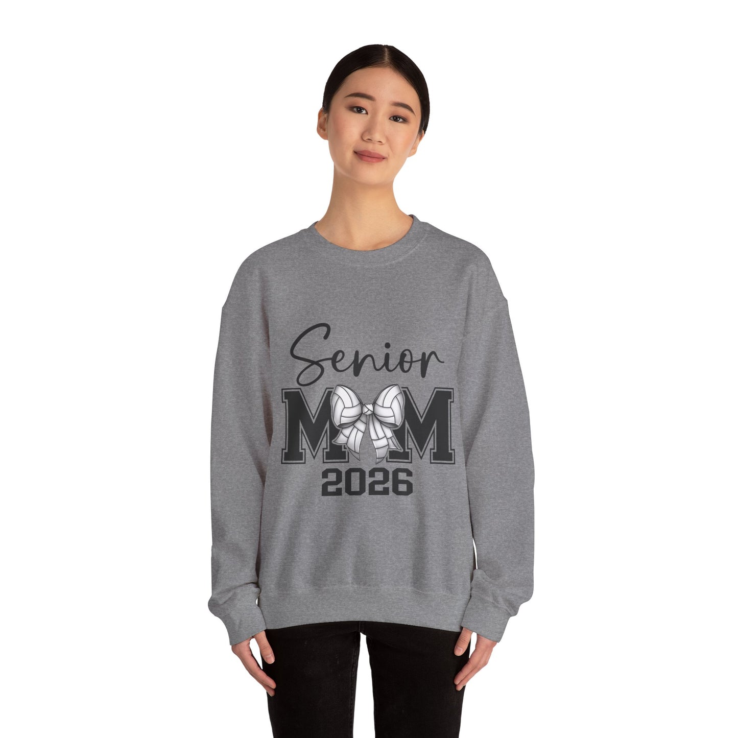 Senior Volleyball Mom 2026 Crewneck Sweatshirt