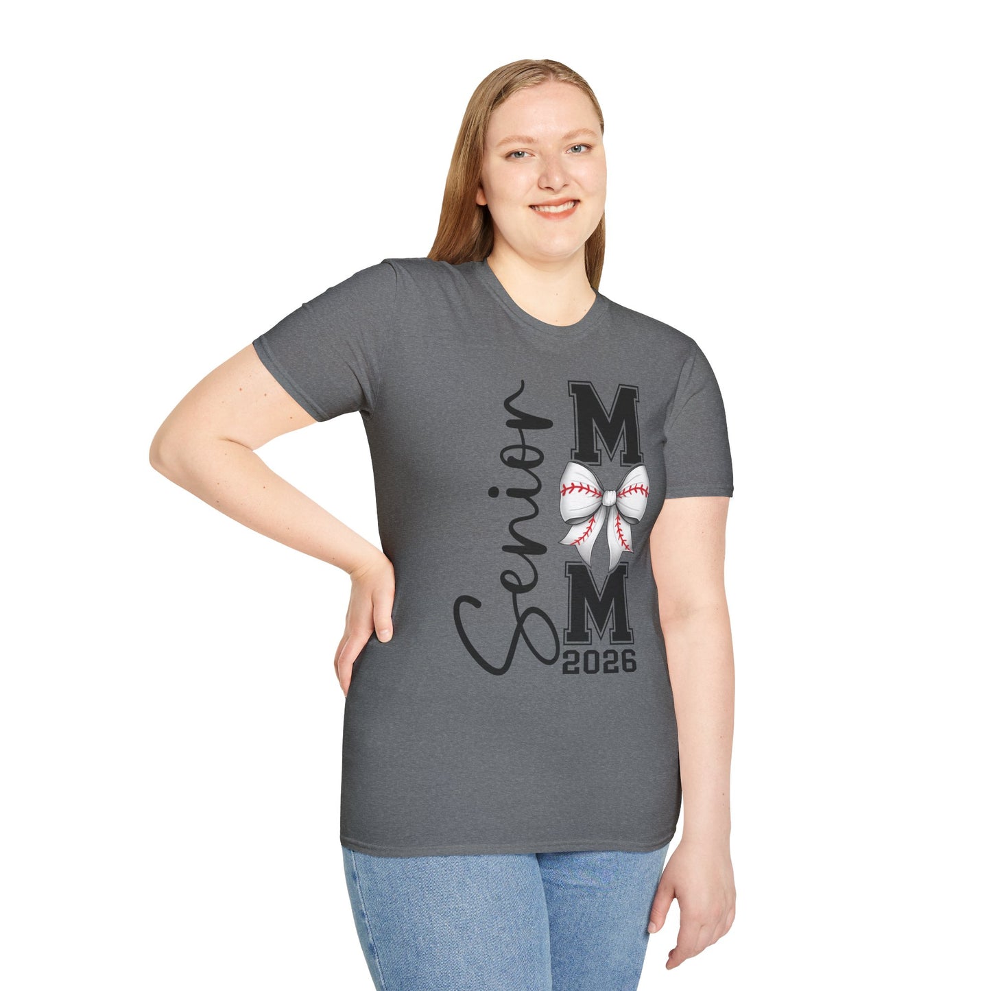 Senior Baseball Mom 2026 Unisex Softstyle T-Shirt