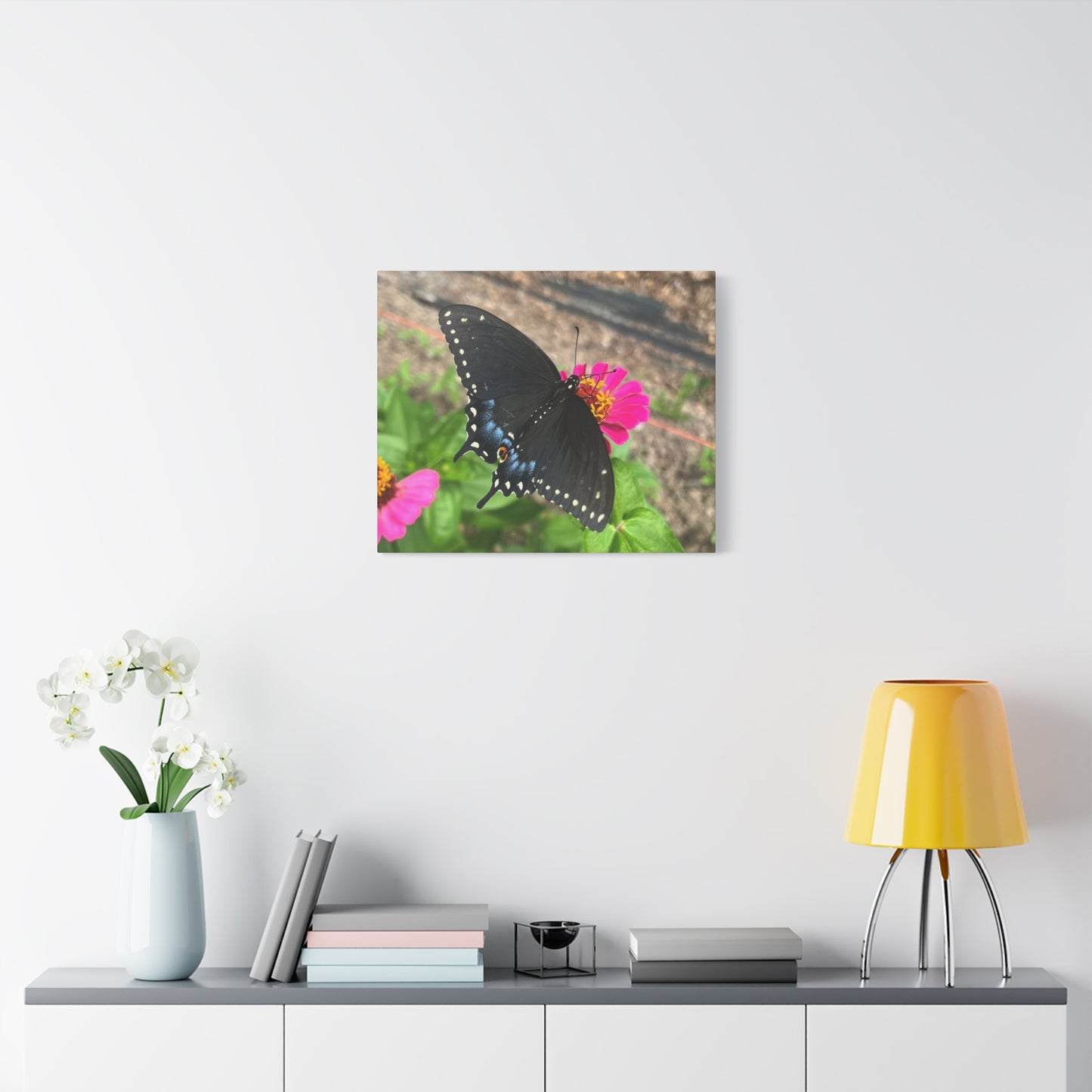 Black Butterfly Canvas Wall Art, Nature Decor, Botanical Print, Home Decor, Gift for Nature Lovers, Insect Photography