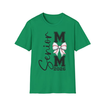 Senior Baseball Mom 2026 Unisex Softstyle T-Shirt