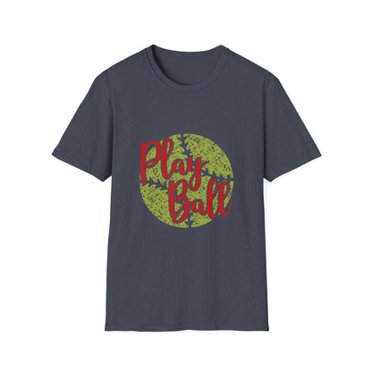 Play Ball Unisex Softstyle T-Shirt, Sporty Tee, Gift for Baseball Fans, Casual Wear, Team Spirit Apparel, Summer Outfit