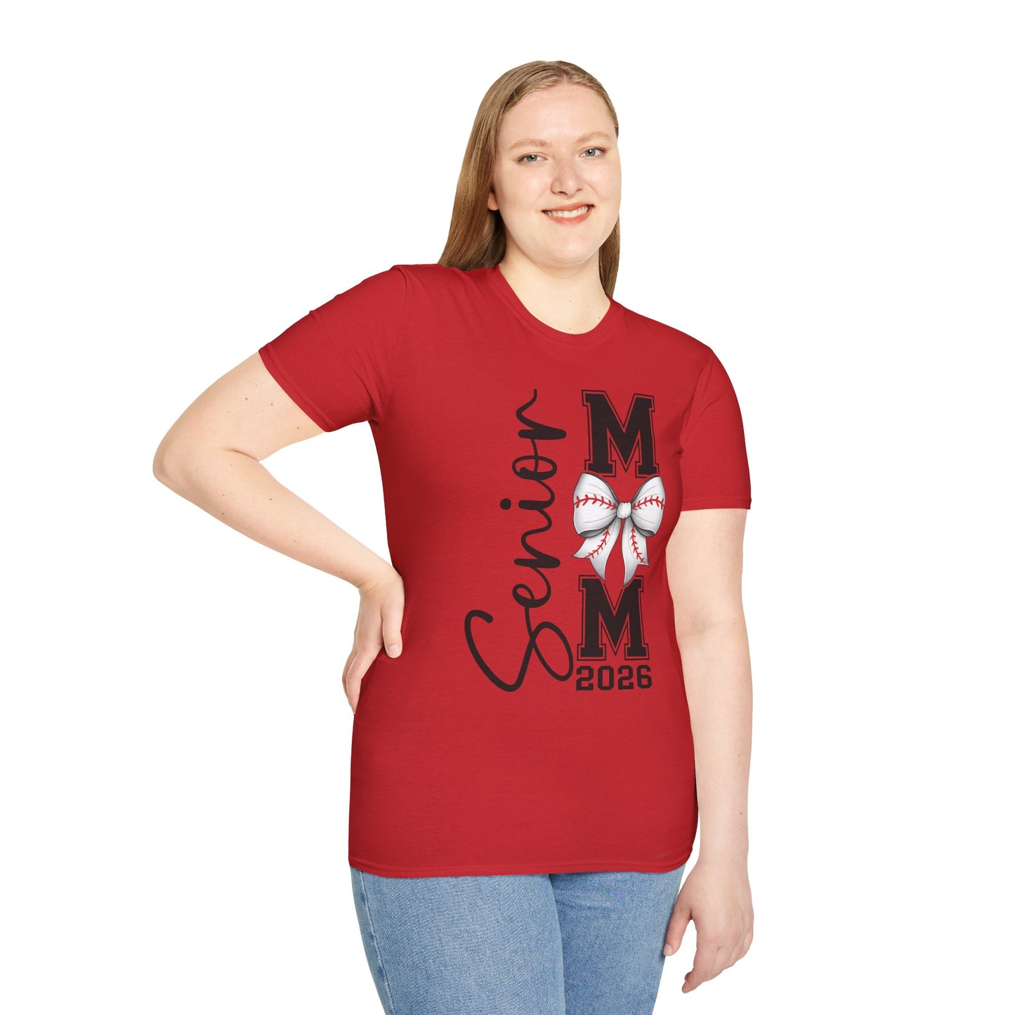 Senior Baseball Mom 2026 Unisex Softstyle T-Shirt