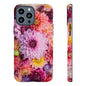 Floral iPhone Case, Tough Floral Phone Cover, Flower Pattern Case, Spring Design, Gift for Her, Durable Phone Accessory