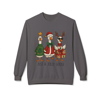 Holiday Duck Sweatshirt, Just a Jolly Goose Crewneck, Christmas Apparel, Festive Sweatshirt, Cozy Winter Gear, Gift for Duck Lovers, [...]