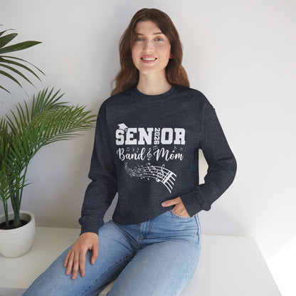 Senior Band Mom 2026 Sweatshirt, Music Lover Gift, Unisex Crewneck, Concert Apparel, Family Celebration