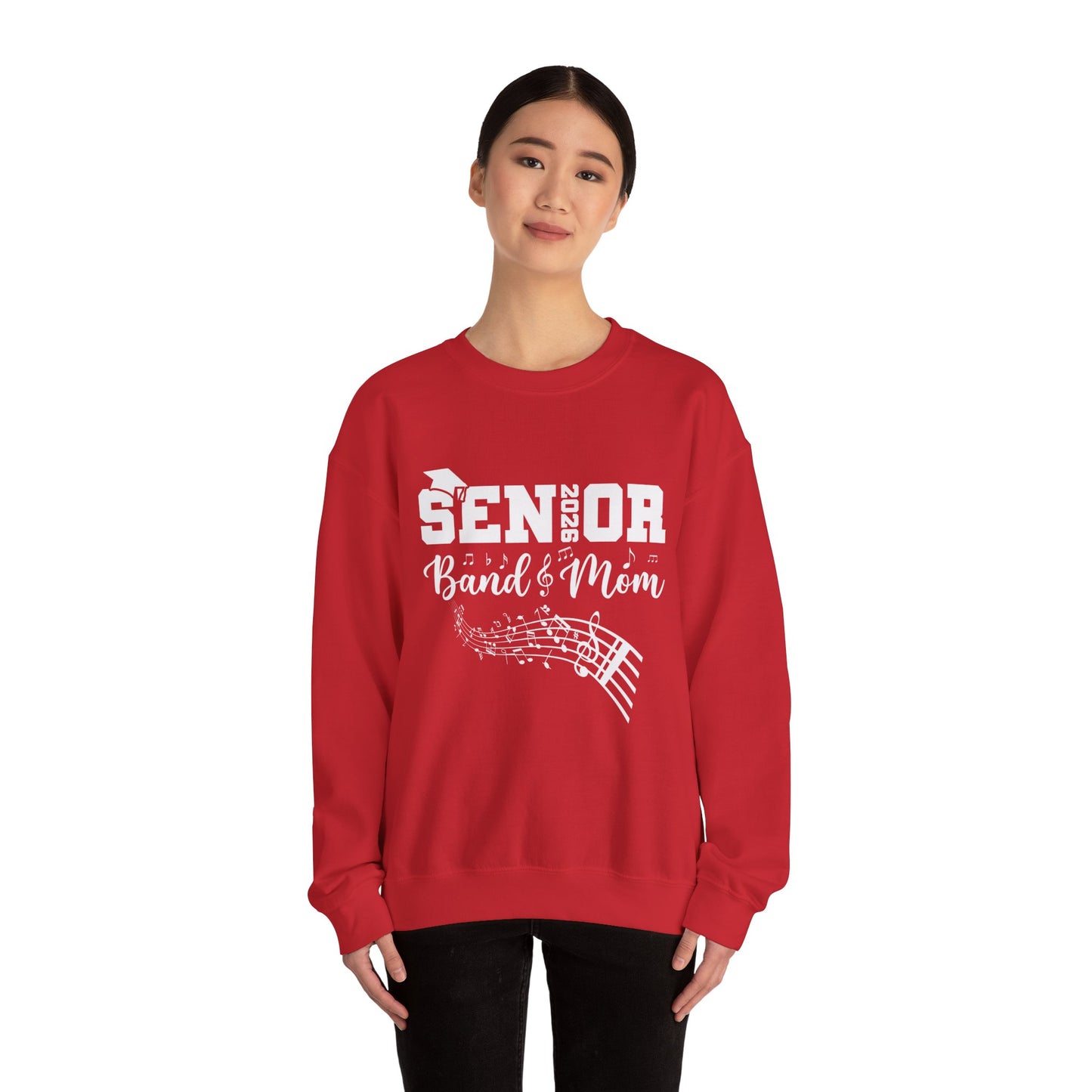 Senior Band Mom 2026 Sweatshirt, Music Lover Gift, Unisex Crewneck, Concert Apparel, Family Celebration