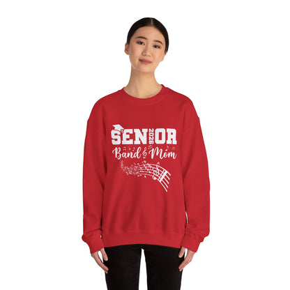 Senior Band Mom 2026 Sweatshirt, Music Lover Gift, Unisex Crewneck, Concert Apparel, Family Celebration