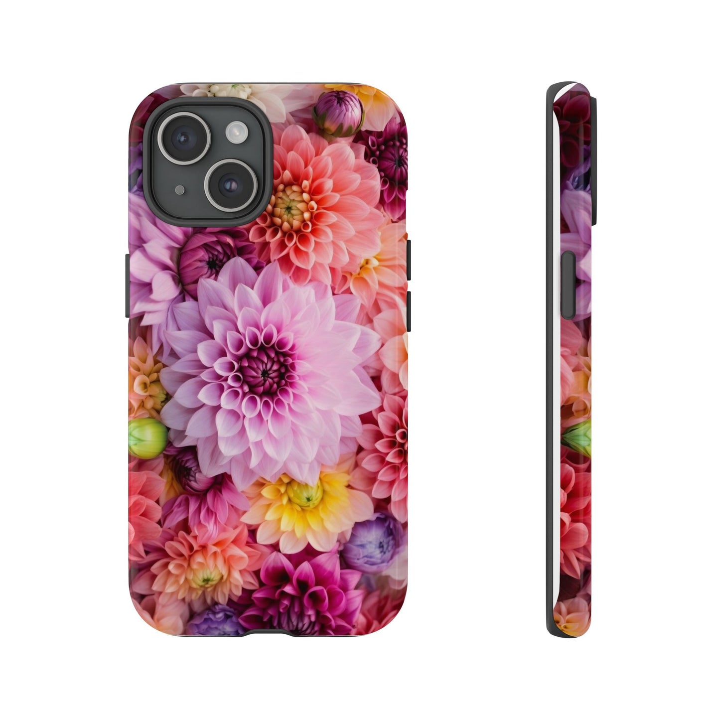 Floral iPhone Case, Tough Floral Phone Cover, Flower Pattern Case, Spring Design, Gift for Her, Durable Phone Accessory