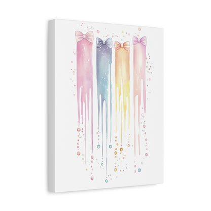 Pastel Drip Colorful Bow Decor