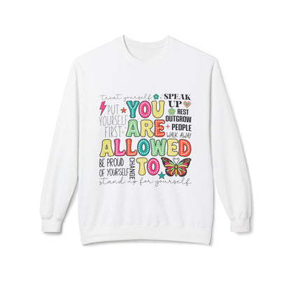 Retro You Area Allowed To -  Crewneck Sweatshirt