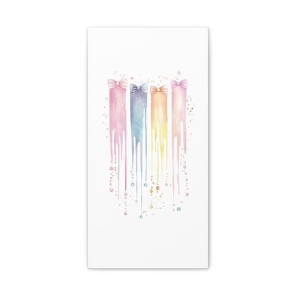 Pastel Drip Colorful Bow Decor