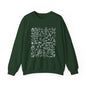 White- Christmas Doodle Line Festive Crewneck Sweatshirt, Cozy Holiday Sweatshirt, Perfect for Christmas, Seasonal Gift, Winter Wear