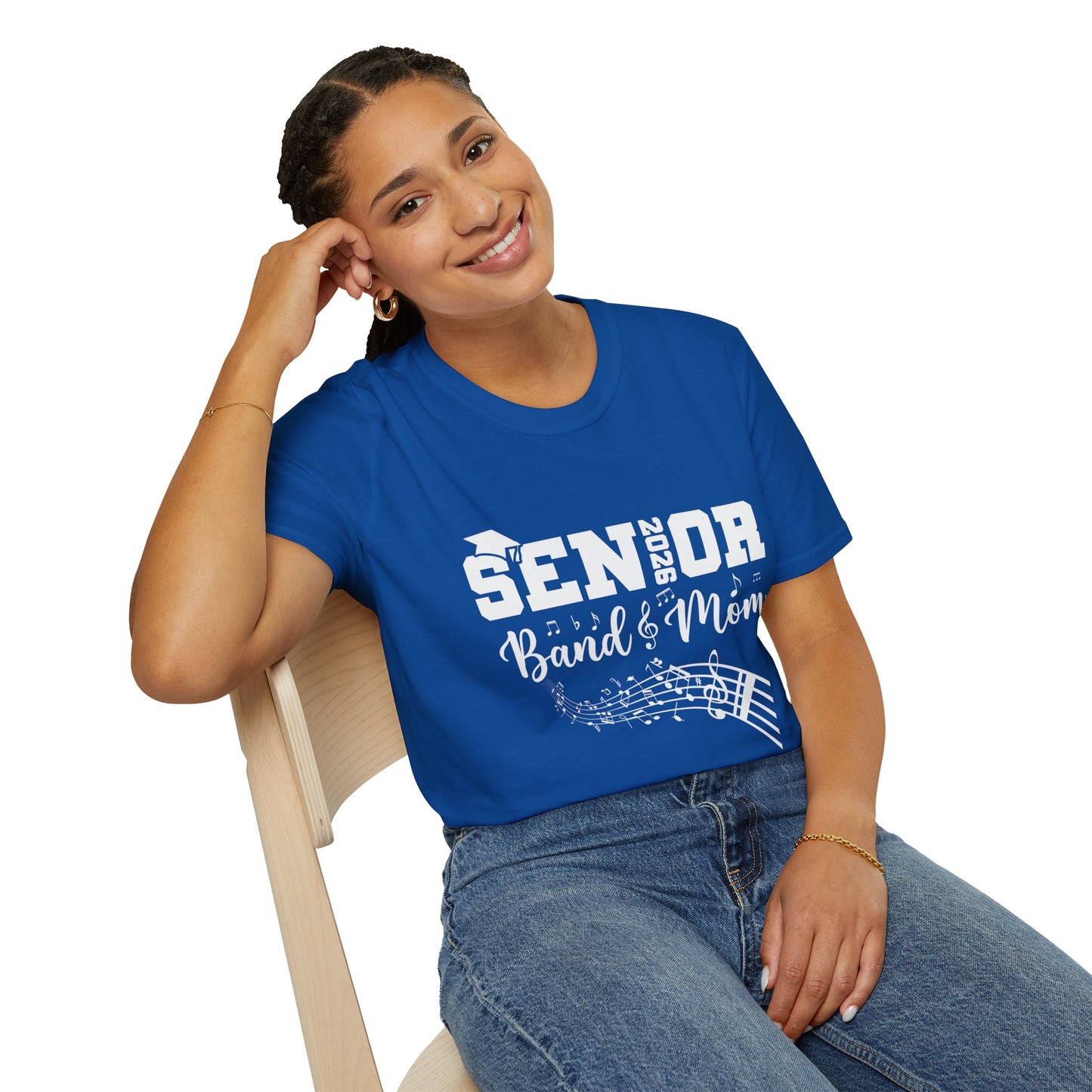 Senior Band Mom 2026 T-Shirt, Unisex Softstyle