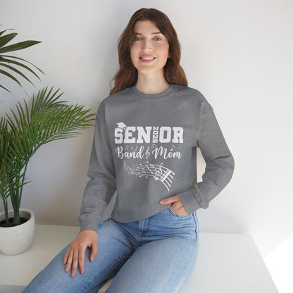 Senior Band Mom 2026 Sweatshirt, Music Lover Gift, Unisex Crewneck, Concert Apparel, Family Celebration