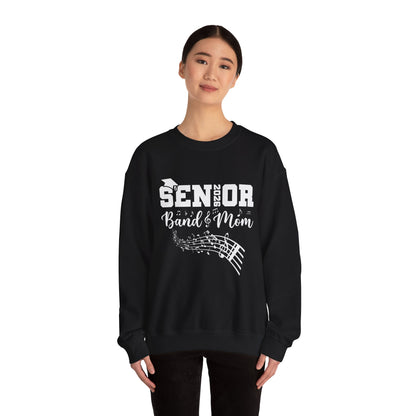 Senior Band Mom 2026 Sweatshirt, Music Lover Gift, Unisex Crewneck, Concert Apparel, Family Celebration