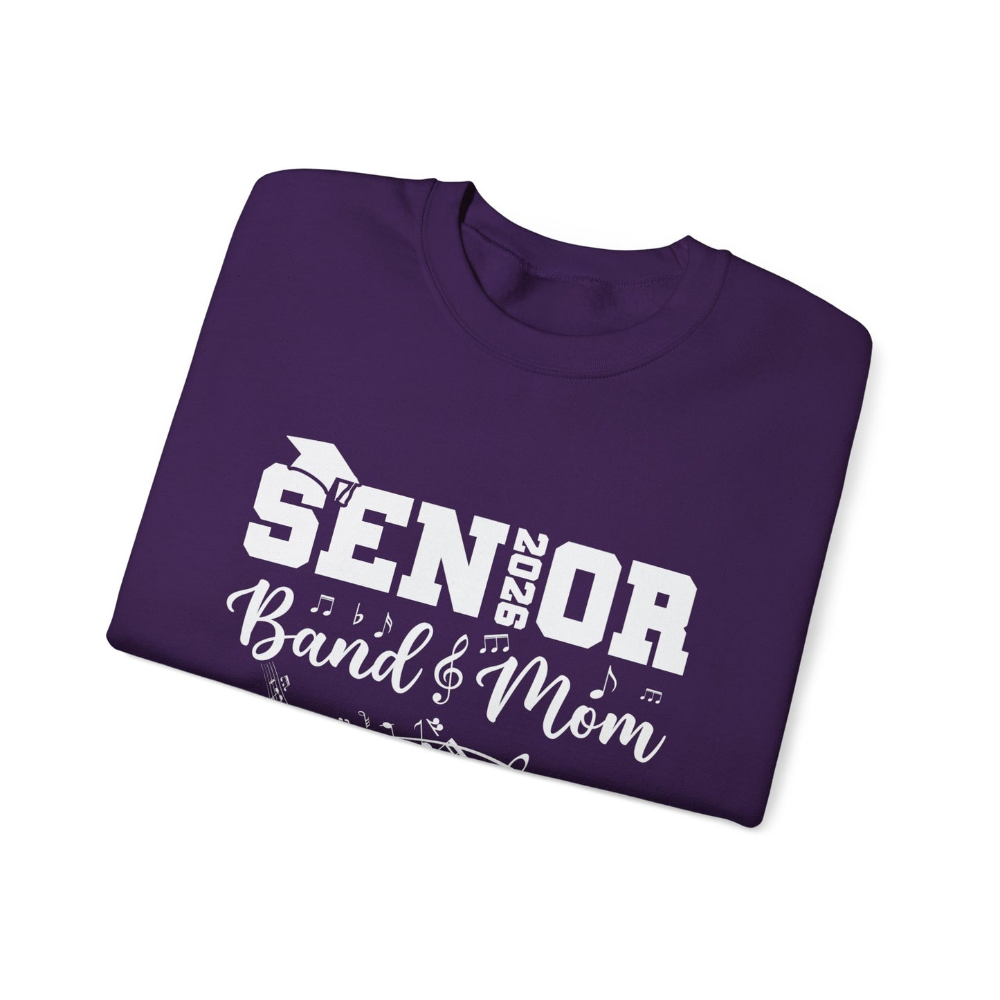 Senior Band Mom 2026 Sweatshirt, Music Lover Gift, Unisex Crewneck, Concert Apparel, Family Celebration