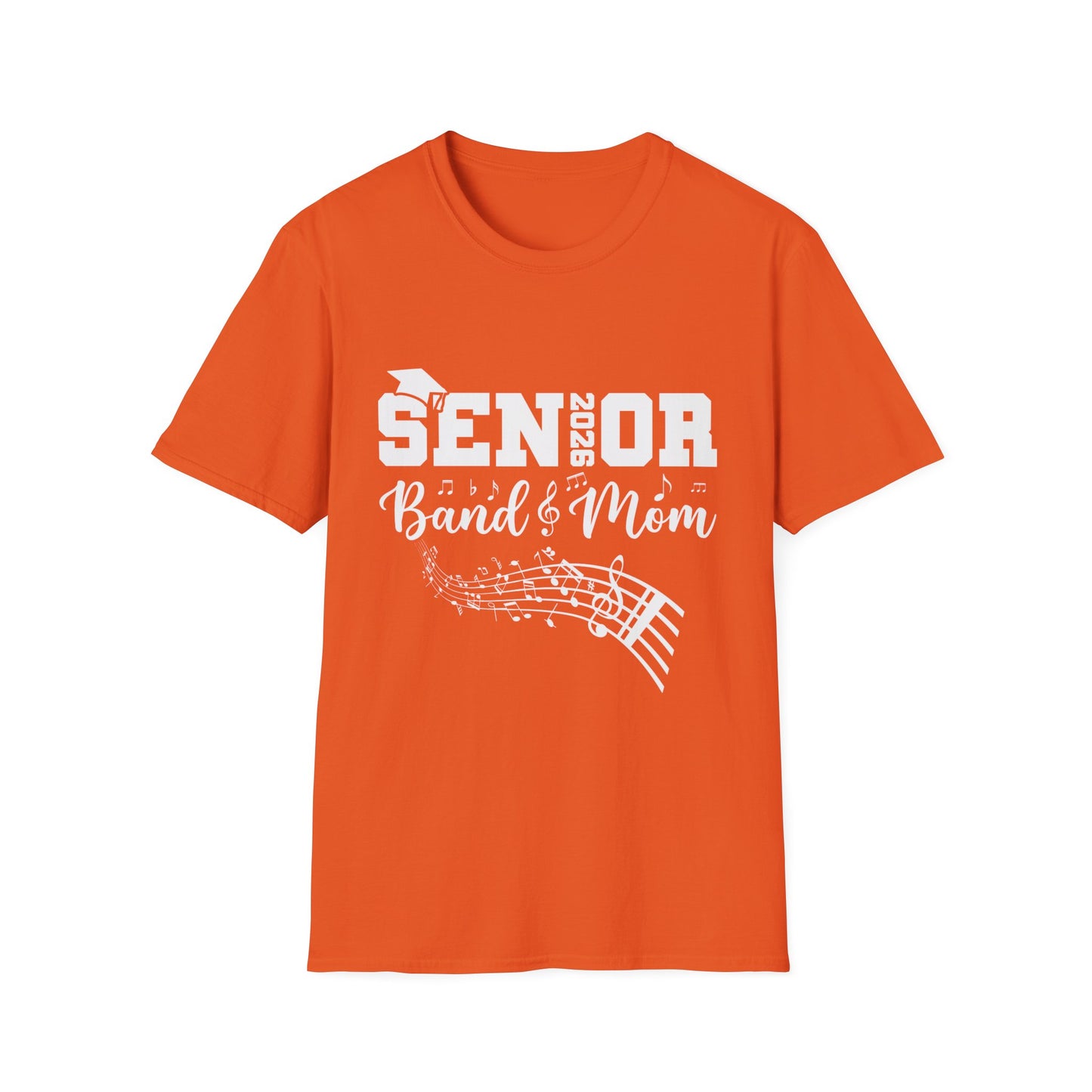 Senior Band Mom 2026 T-Shirt, Unisex Softstyle