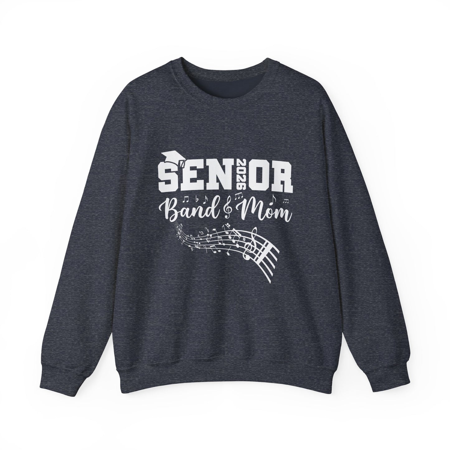 Senior Band Mom 2026 Sweatshirt, Music Lover Gift, Unisex Crewneck, Concert Apparel, Family Celebration