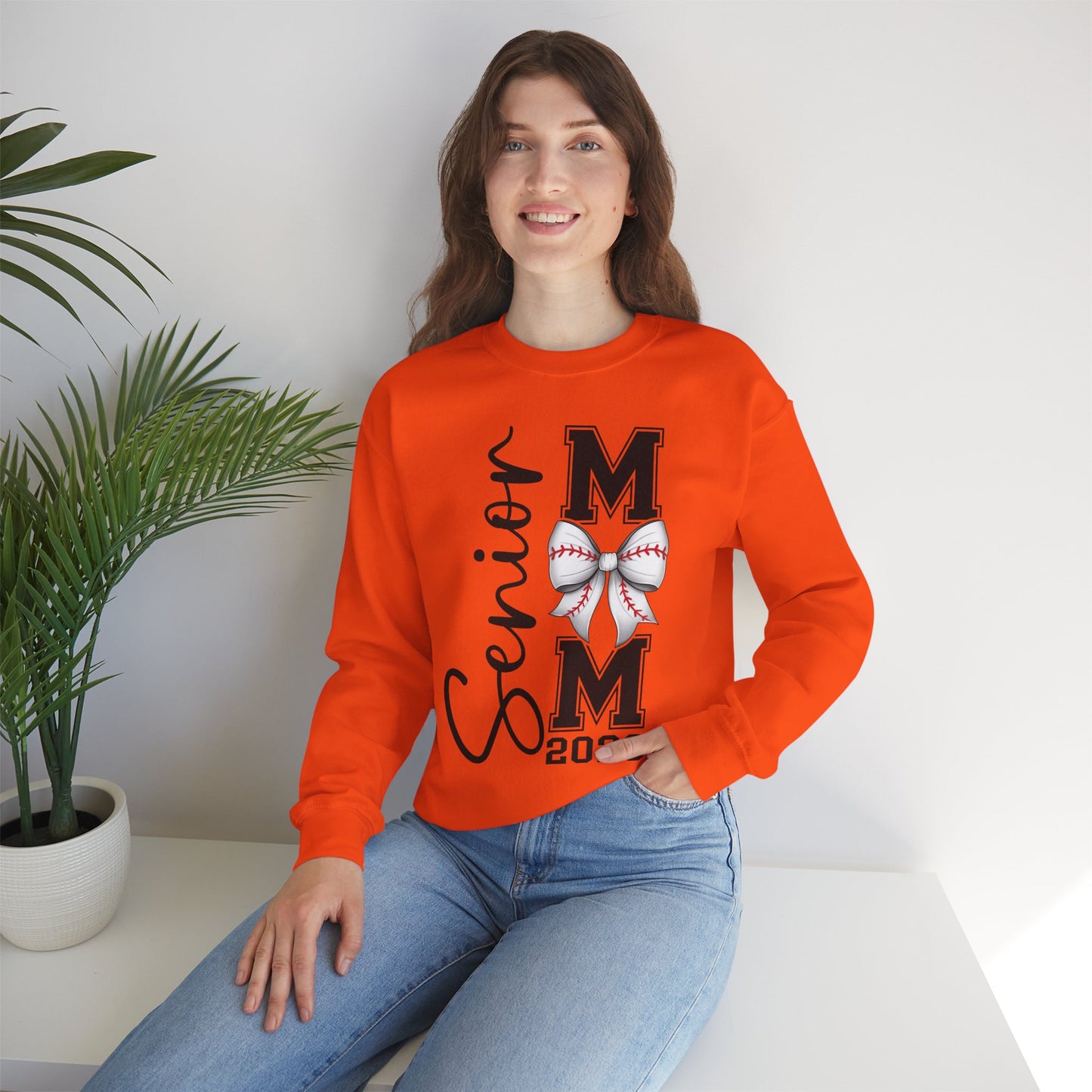 Senior Baseball Mom 2026 Crewneck Sweatshirt
