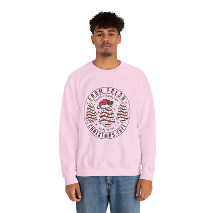 Farm Fresh Christmas Crewneck Sweatshirt, Cozy Holiday Apparel, Unisex Winter Gift, Cute Sweatshirt, Festive Clothing