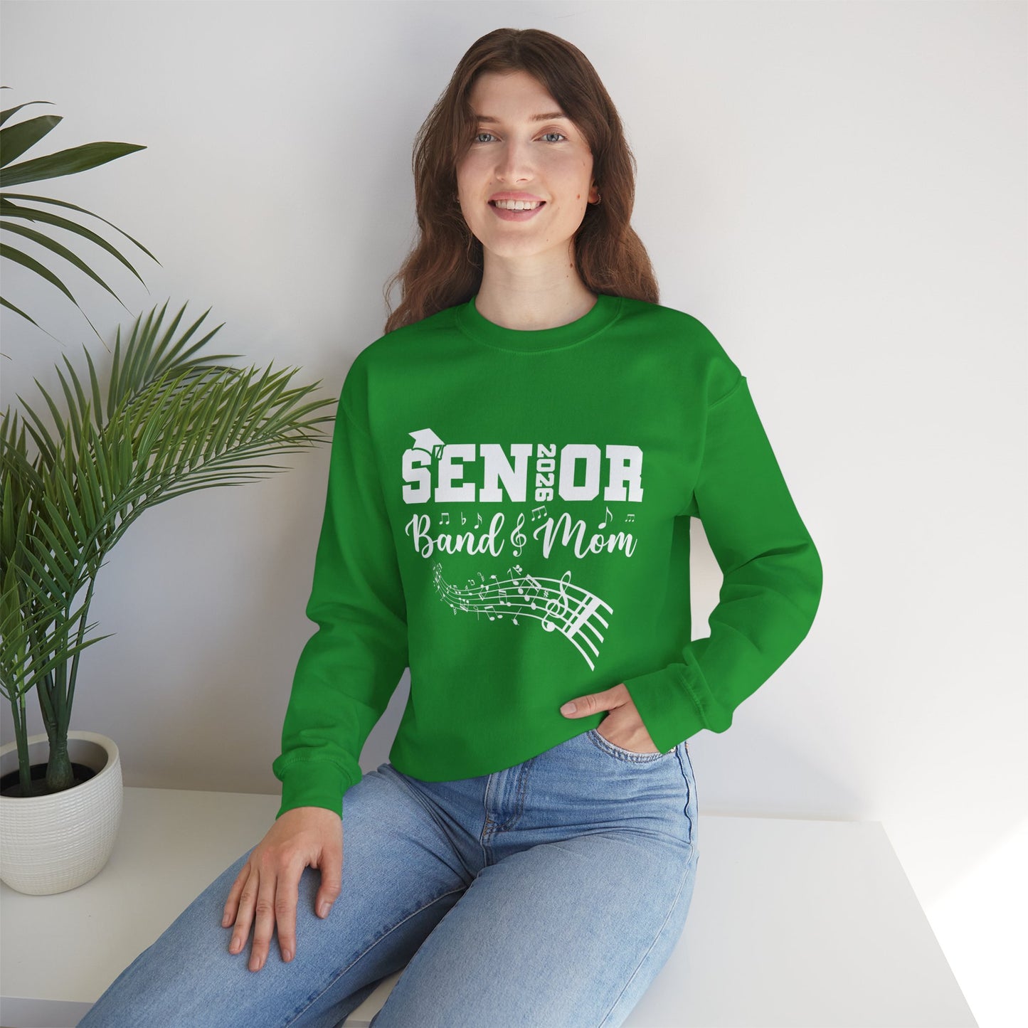 Senior Band Mom 2026 Sweatshirt, Music Lover Gift, Unisex Crewneck, Concert Apparel, Family Celebration