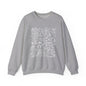 White- Christmas Doodle Line Festive Crewneck Sweatshirt, Cozy Holiday Sweatshirt, Perfect for Christmas, Seasonal Gift, Winter Wear