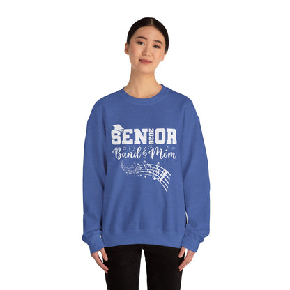 Senior Band Mom 2026 Sweatshirt, Music Lover Gift, Unisex Crewneck, Concert Apparel, Family Celebration