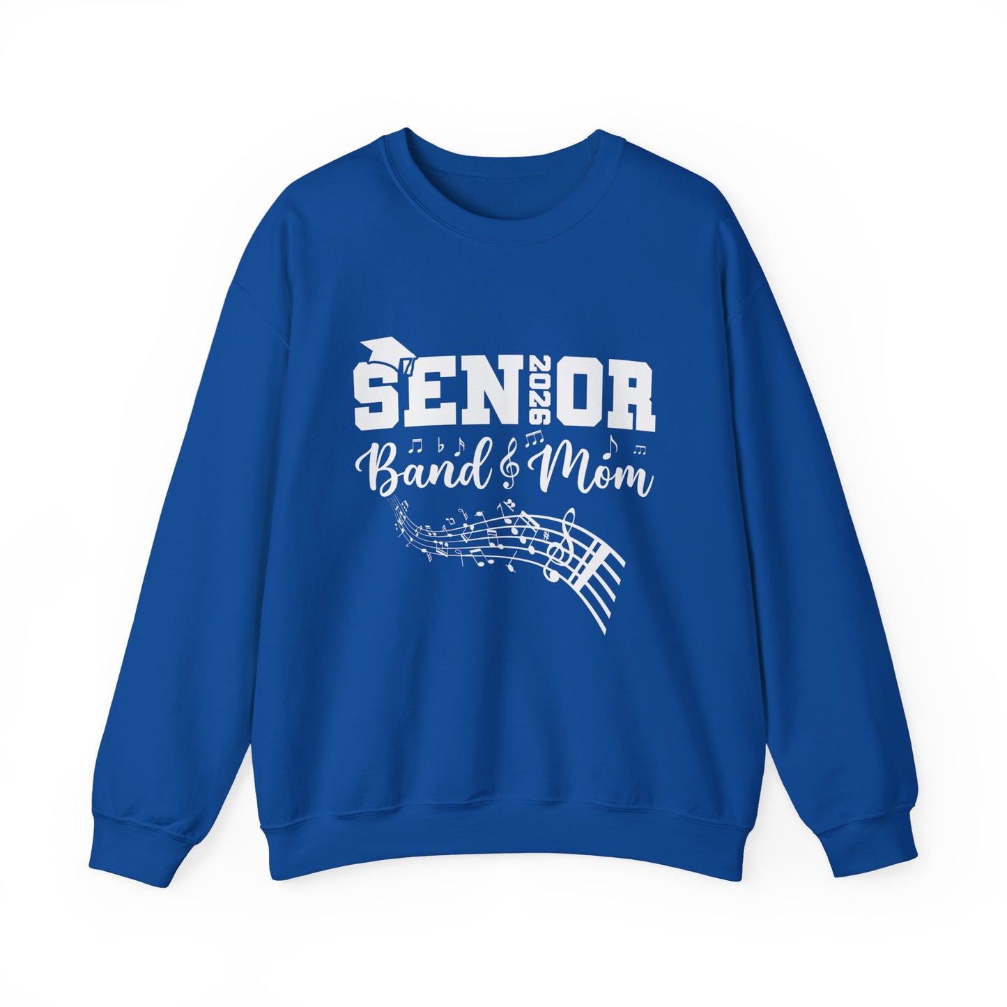 Senior Band Mom 2026 Sweatshirt, Music Lover Gift, Unisex Crewneck, Concert Apparel, Family Celebration