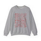 Red - Christmas Doodle Line Festive Winter Crewneck Sweatshirt – Cozy Holiday Apparel for All Occasions, Perfect Gift for Christmas, Family Gatherings, Casual Outings