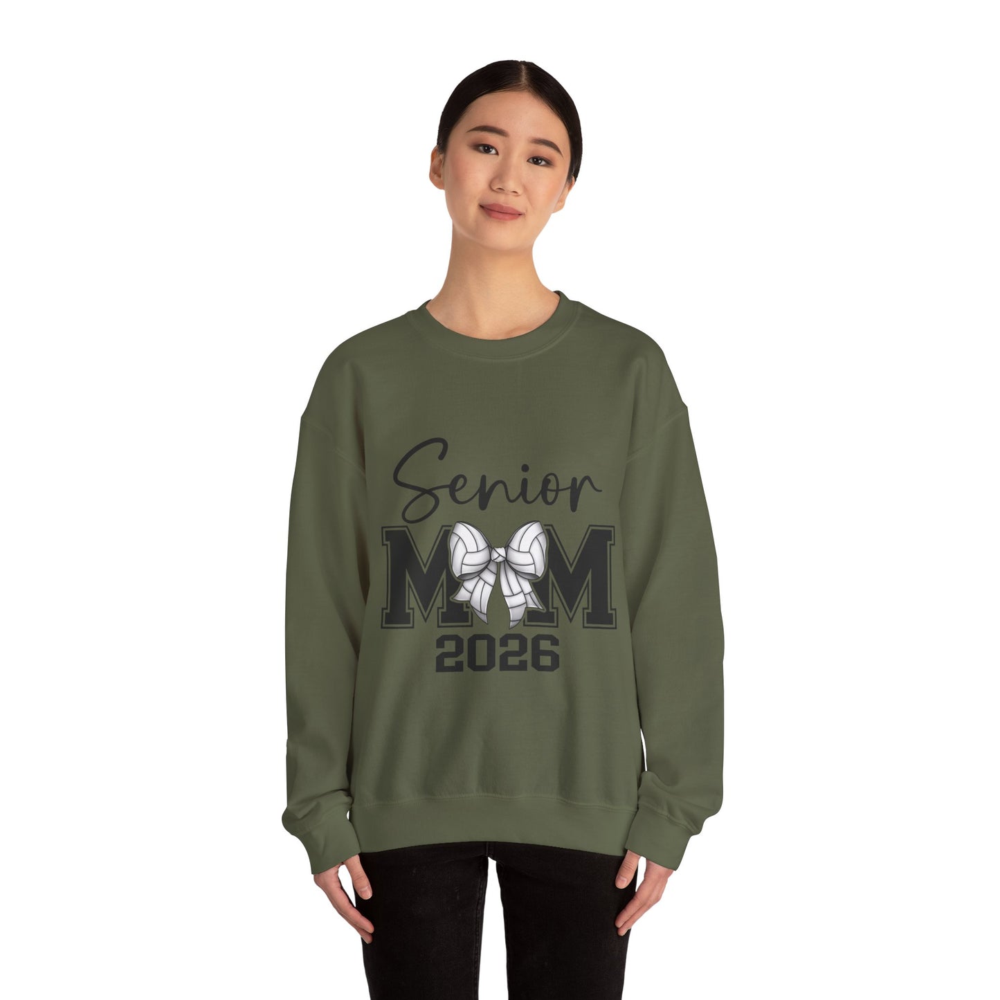 Senior Volleyball Mom 2026 Crewneck Sweatshirt