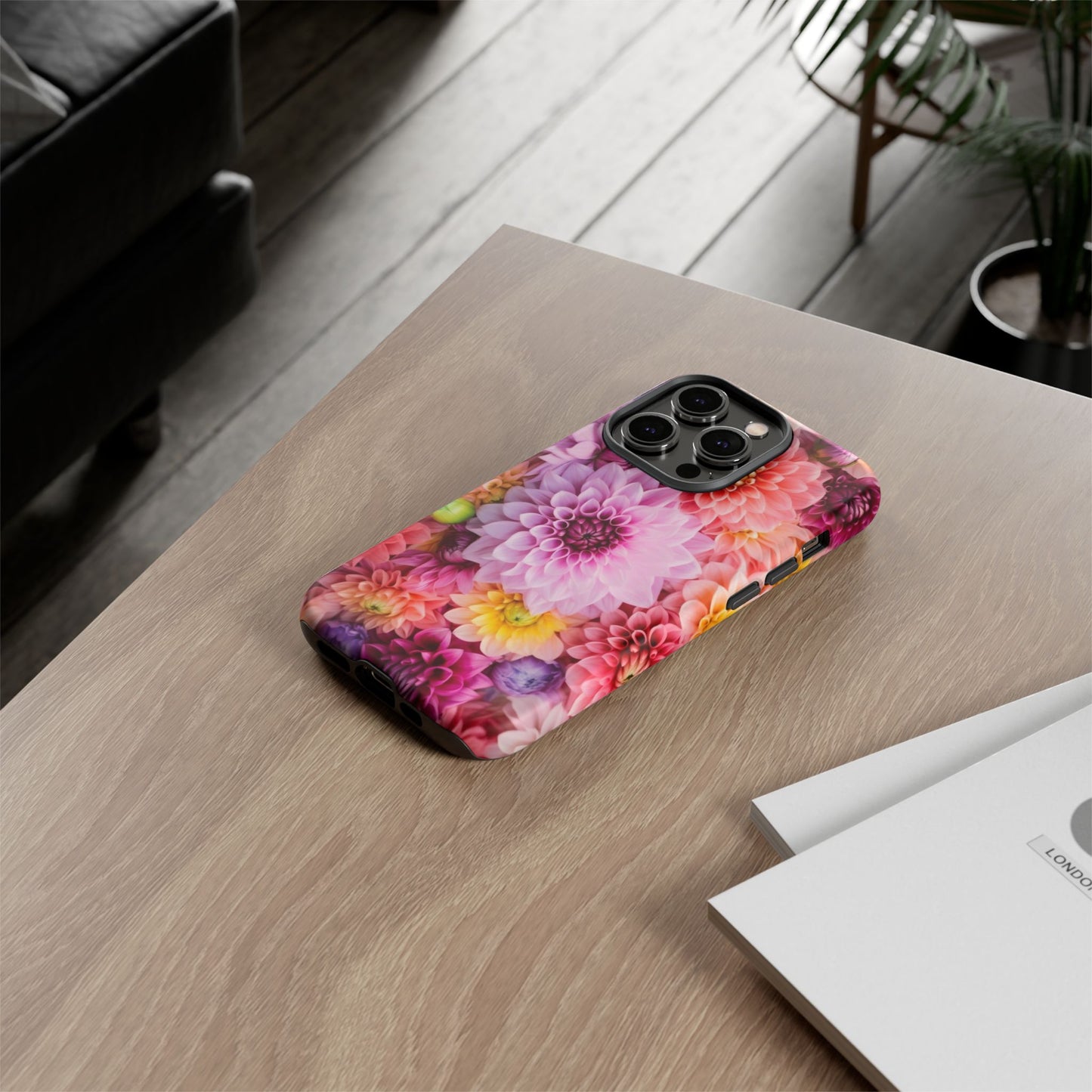 Floral iPhone Case, Tough Floral Phone Cover, Flower Pattern Case, Spring Design, Gift for Her, Durable Phone Accessory
