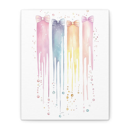 Pastel Drip Colorful Bow Decor