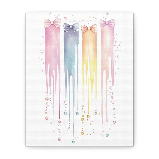 Pastel Drip Colorful Bow Decor