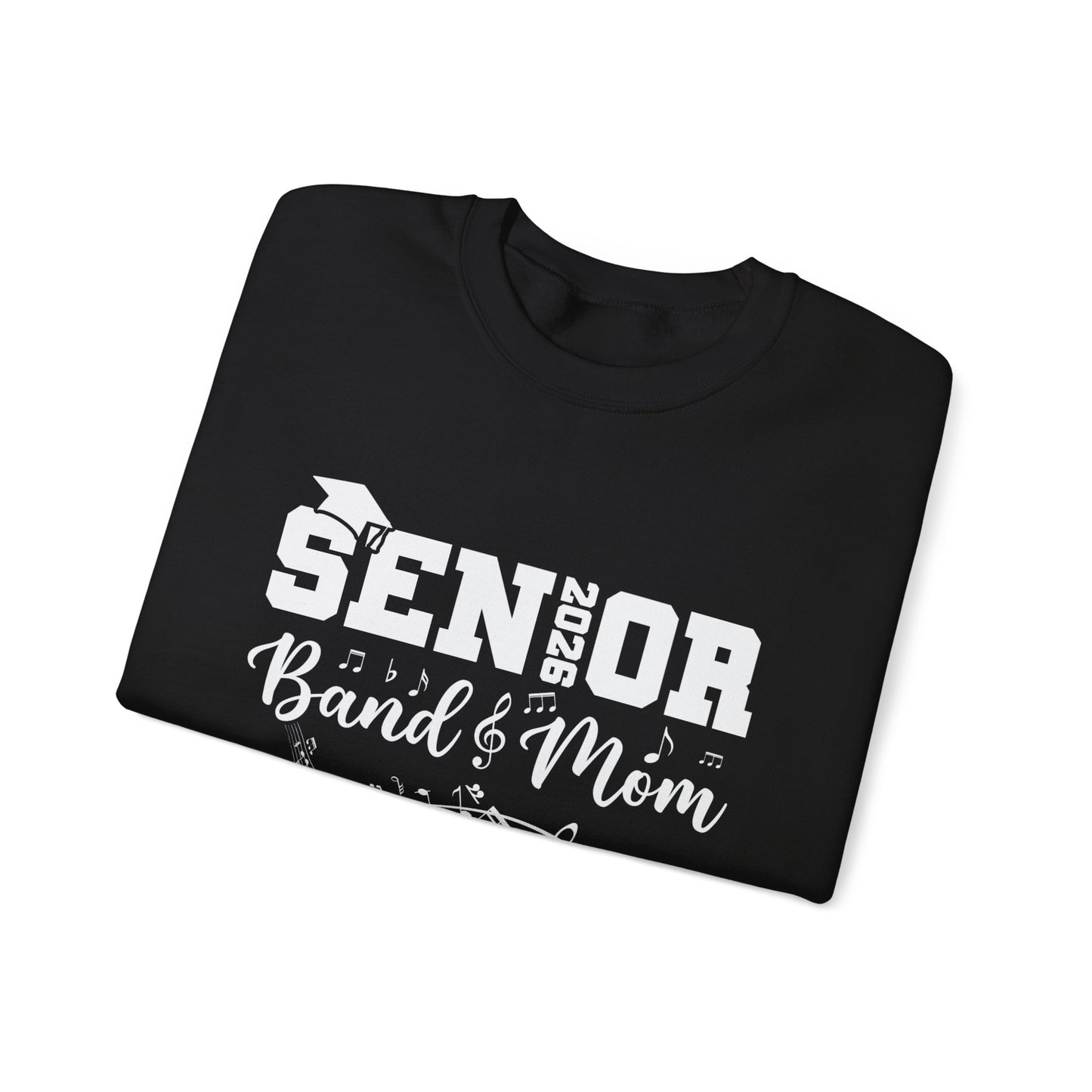 Senior Band Mom 2026 Sweatshirt, Music Lover Gift, Unisex Crewneck, Concert Apparel, Family Celebration
