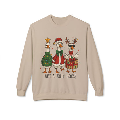 Holiday Duck Sweatshirt, Just a Jolly Goose Crewneck, Christmas Apparel, Festive Sweatshirt, Cozy Winter Gear, Gift for Duck Lovers, [...]