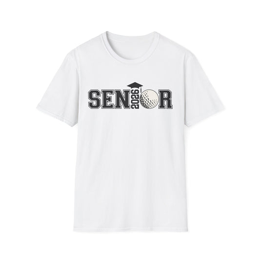 Senior Golf 2026 Unisex T-Shirt – Graduation Tee, Senior Shirt, Gift for Graduates, Class of 2026 Merchandise, Cool Casual Wear