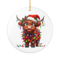 Cute Highland Cow Christmas Ornament