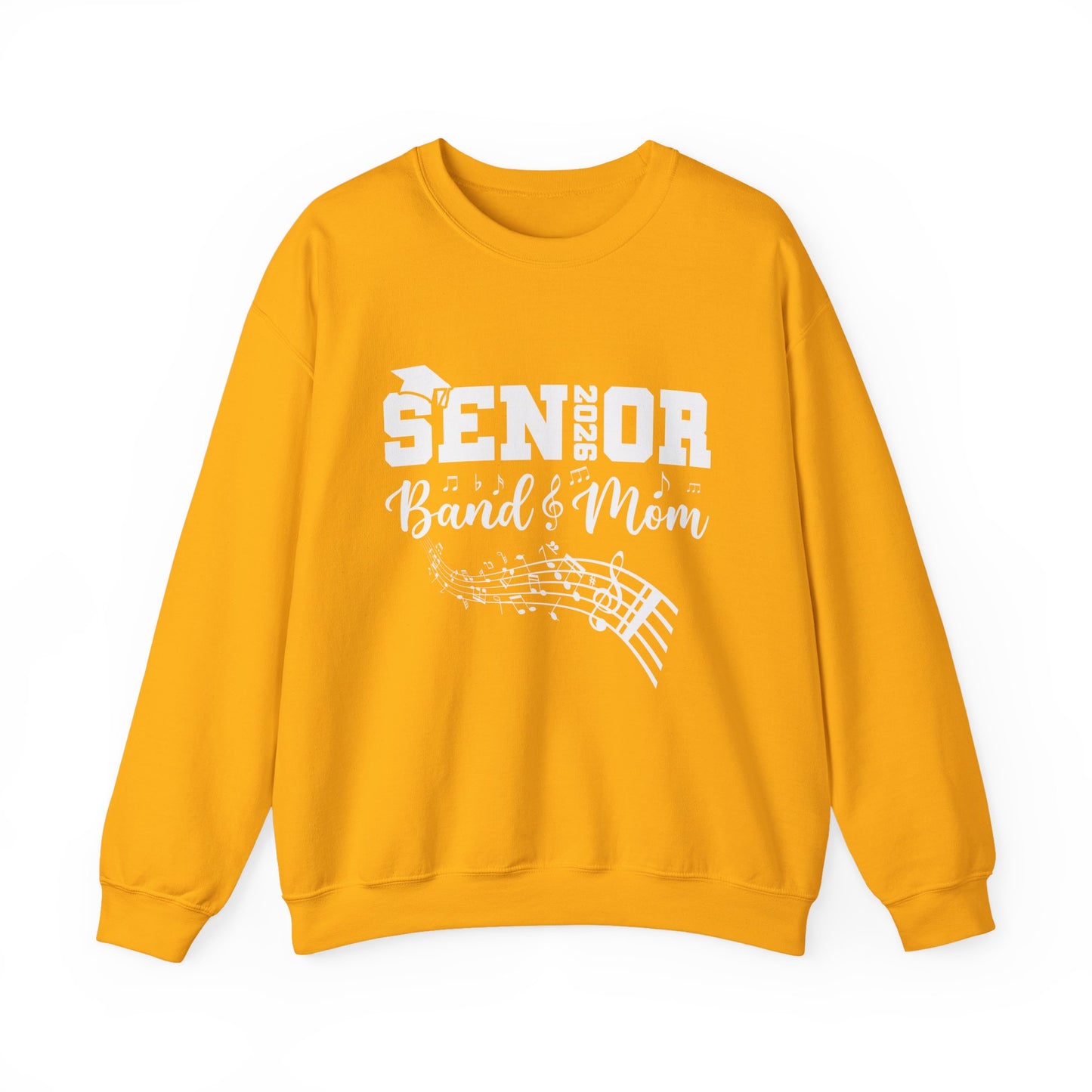 Senior Band Mom 2026 Sweatshirt, Music Lover Gift, Unisex Crewneck, Concert Apparel, Family Celebration