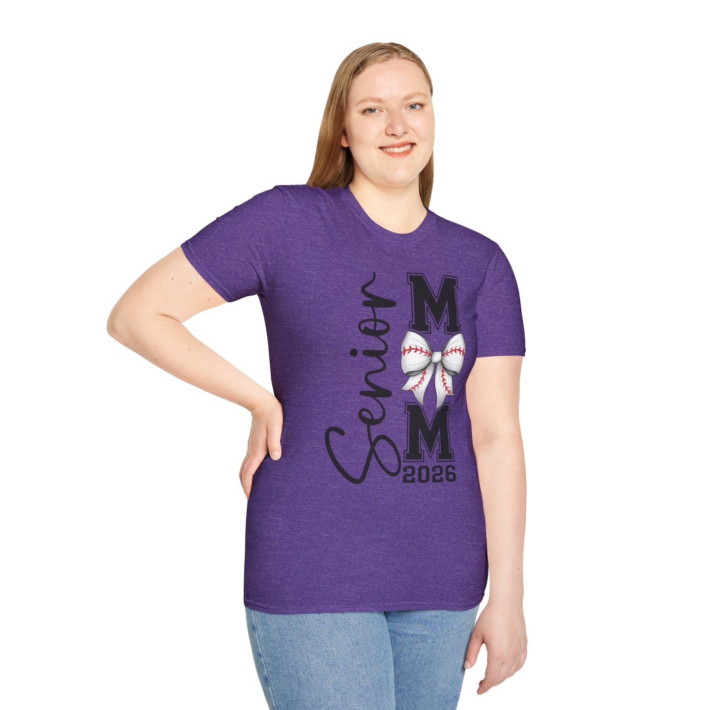 Senior Baseball Mom 2026 Unisex Softstyle T-Shirt