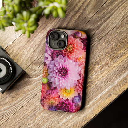 Floral iPhone Case, Tough Floral Phone Cover, Flower Pattern Case, Spring Design, Gift for Her, Durable Phone Accessory