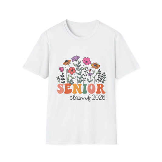 Senior Class of 2026 Floral T-Shirt, Graduation Gift, Unisex Tee, Senior's Apparel, College Bound Shirt