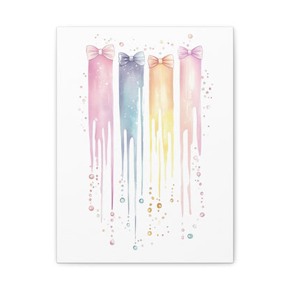Pastel Drip Colorful Bow Decor