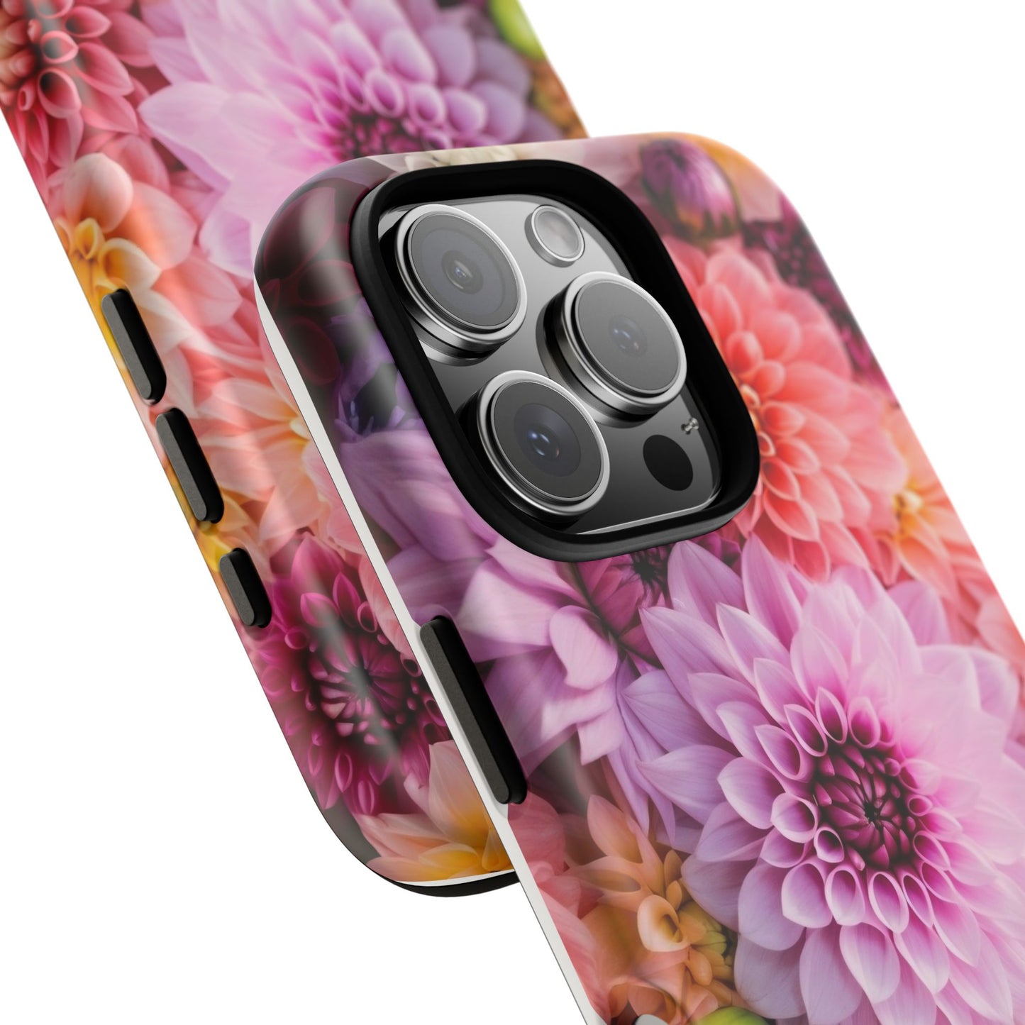 Floral iPhone Case, Tough Floral Phone Cover, Flower Pattern Case, Spring Design, Gift for Her, Durable Phone Accessory