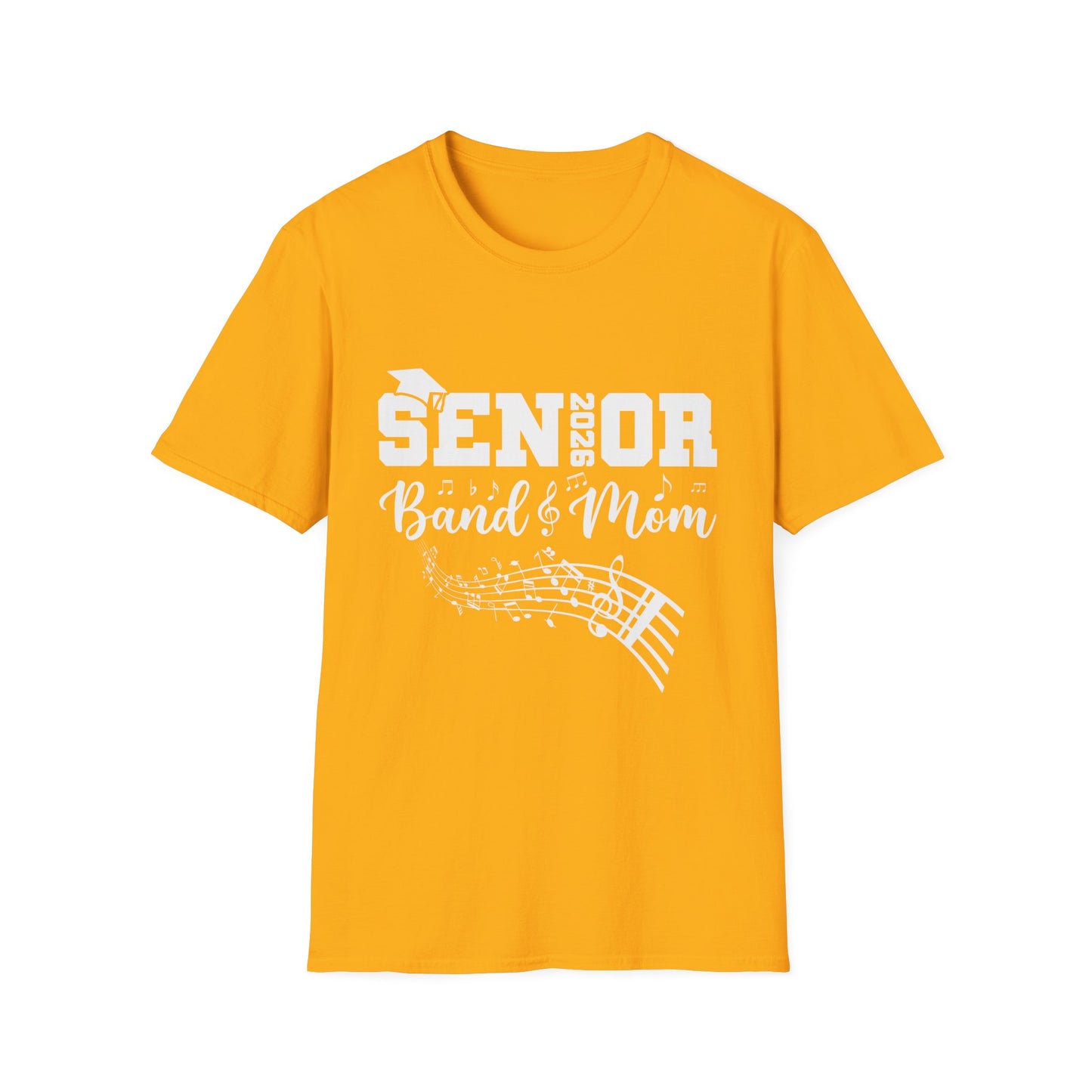 Senior Band Mom 2026 T-Shirt, Unisex Softstyle