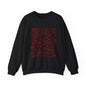 Red - Christmas Doodle Line Festive Winter Crewneck Sweatshirt – Cozy Holiday Apparel for All Occasions, Perfect Gift for Christmas, Family Gatherings, Casual Outings
