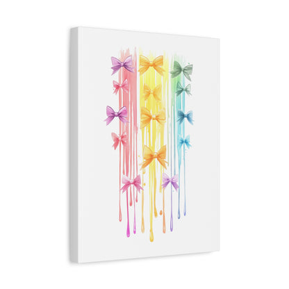 Colorful Bow Decor Canvas Print Wall Art