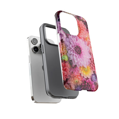 Floral iPhone Case, Tough Floral Phone Cover, Flower Pattern Case, Spring Design, Gift for Her, Durable Phone Accessory