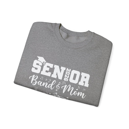 Senior Band Mom 2026 Sweatshirt, Music Lover Gift, Unisex Crewneck, Concert Apparel, Family Celebration