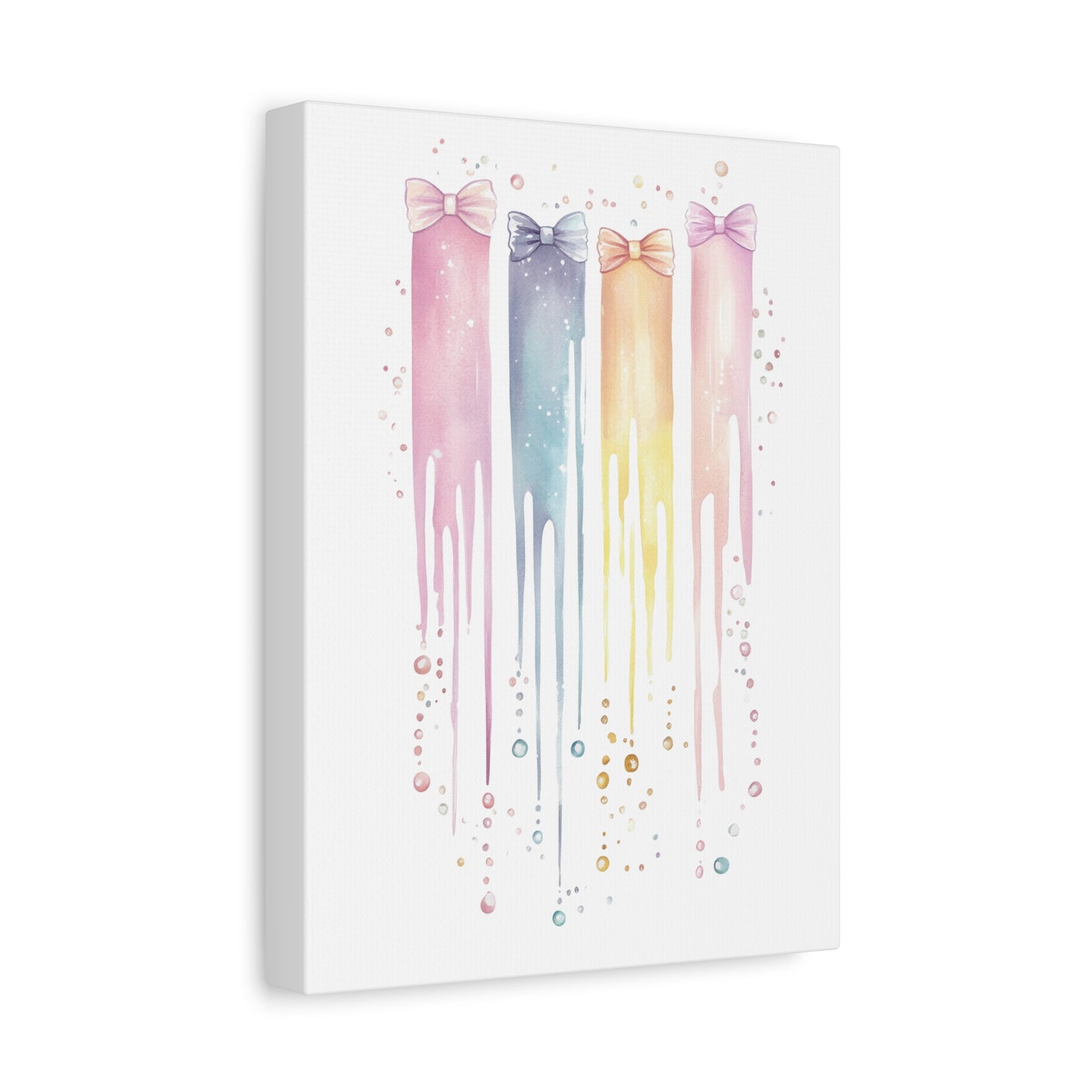 Pastel Drip Colorful Bow Decor